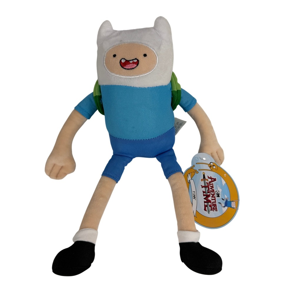 Adventure Time Finn Jazwares 12" Finn Plush The Human Backpack Blue White NEW